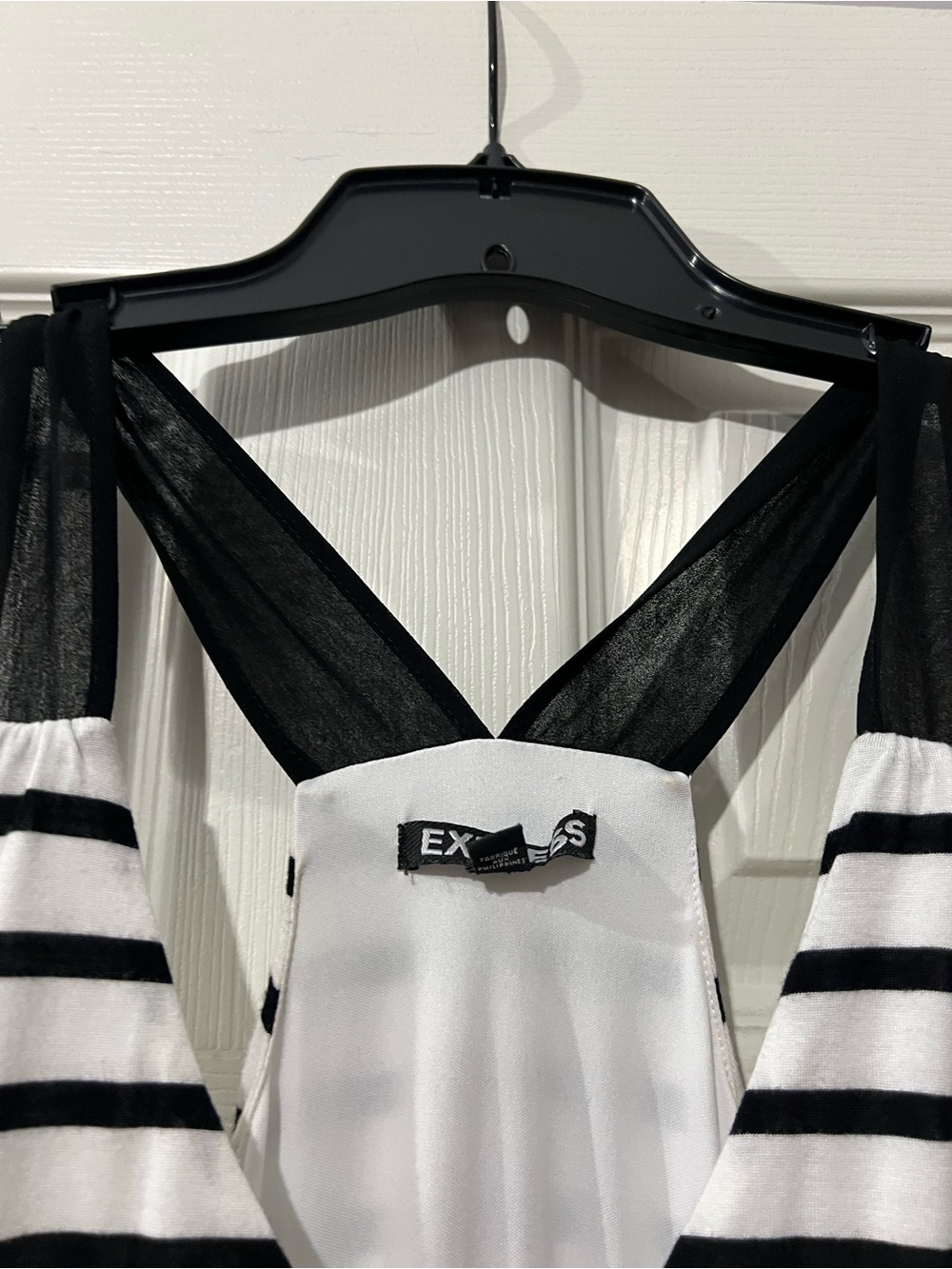 Express Black & White Striped Sleeveless Dress - Picture 2 of 3